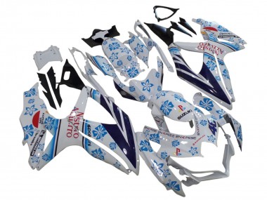 Shop 2006-2007 Suzuki GSXR 600 / GSXR 750 Motorcycle Fairings - White Blue Black Red Nastro Azzurro Canada
