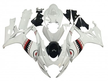 Shop 2006-2007 Suzuki GSXR 600 / GSXR 750 Motorcycle Fairings - White Red Black Shark Canada