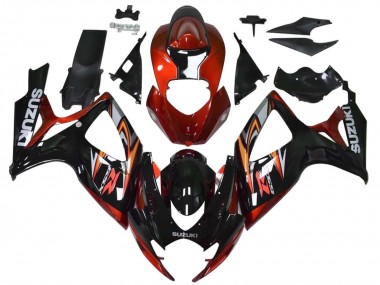 Shop 2006-2007 Suzuki GSXR 600 / GSXR 750 Motorcycle Fairings - Red Glossy Black Orange Canada
