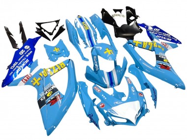 Shop 2008-2010 Suzuki GSXR 600 / GSXR 750 Motorcycle Fairings - Blue Yellow Rizla Canada