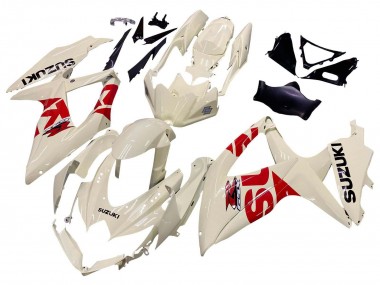 Shop 2008-2010 Suzuki GSXR 600 / GSXR 750 Motorcycle Fairings - Cream White Red Black Canada