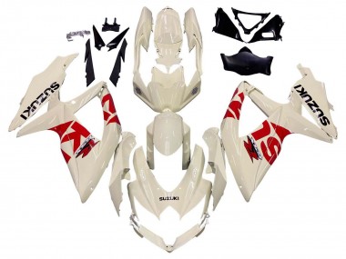 Shop 2008-2010 Suzuki GSXR 600 / GSXR 750 Motorcycle Fairings - Cream White Red Black Canada