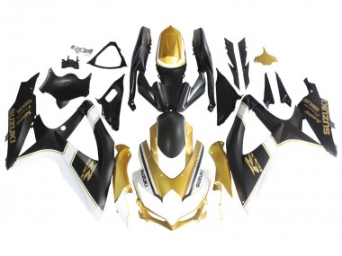 Shop 2008-2010 Suzuki GSXR 600 / GSXR 750 Motorcycle Fairings - Matte Black White Gold Canada
