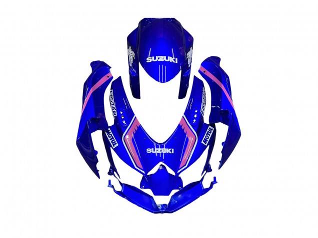 2008-2010 Suzuki GSXR 600 / GSXR 750 Motorcycle Fairings - White Blue Pink Ecstar Motul Canada
