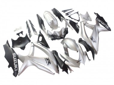 Shop 2008-2010 Suzuki GSXR 600 / GSXR 750 Motorcycle Fairings - Silver Matte Black Canada