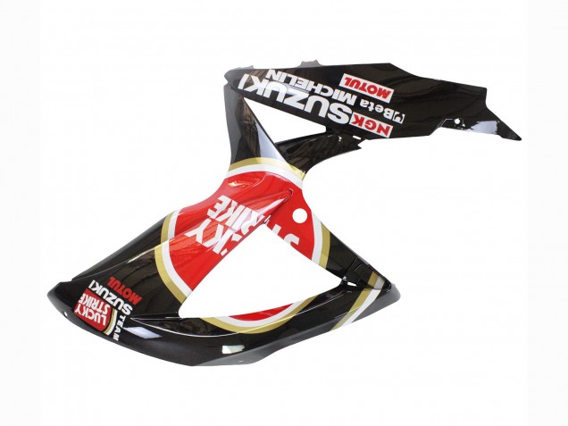 2008-2010 Suzuki GSXR 600 / GSXR 750 Motorcycle Fairings - Glossy Black Red White Motul Lucky Strike Canada