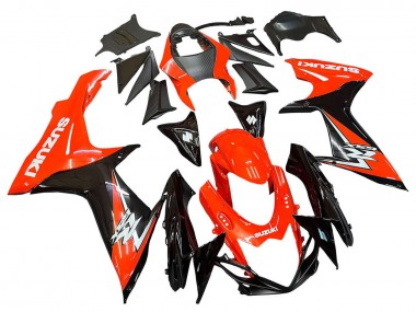 Shop 2011-2024 Suzuki GSXR 600 / GSXR 750 Motorcycle Fairings Kits - Red Glossy Black Canada