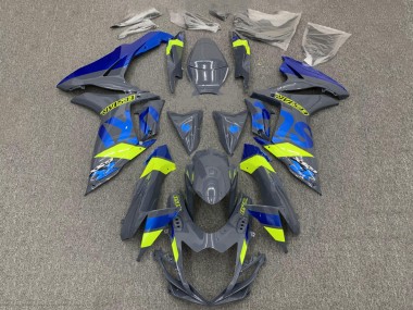 Shop 2011-2024 Suzuki GSXR 600 / GSXR 750 Motorcycle Fairings - Dark Nardo Grey Blue Fluorescent Yellow Canada