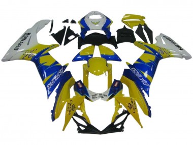 Shop 2011-2024 Suzuki GSXR 600 / GSXR 750 Motorcycle Fairings - White Yellow Blue Alstare Corona Extra Canada