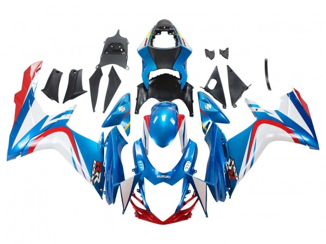2011-2024 Suzuki GSXR 600 / GSXR 750 Motorcycle Fairings - Blue White Red Canada