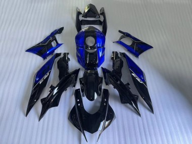 Shop 2022-2024 Yamaha YZF R3/R25 Motorcycle Fairings - Blue Glossy Black Canada