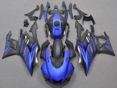 Shop 2022-2024 Yamaha YZF R3/R25 Motorcycle Fairings - Blue Matte Black Monster Canada