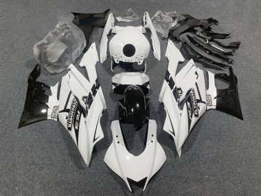Shop 2022-2024 Yamaha YZF R3/R25 Motorcycle Fairings - White Glossy Black Canada