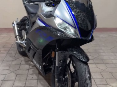 Shop 2022-2024 Yamaha YZF R3/R25 Motorcycle Fairings - Marble Black Silver Blue Forged Carbon Fiber Style Canada