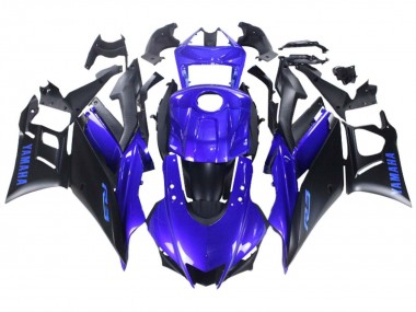 Shop 2022-2024 Yamaha YZF R3/R25 Motorcycle Fairing - Blue Matte Black Canada