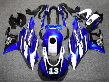 Shop 2022-2024 Yamaha YZF R3/R25 Motorcycle Fairings - Blue White Black Petronas Yamalube 13 Canada
