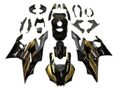 Shop 2022-2024 Yamaha YZF R3/R25 Motorcycle Fairings - Gold Glossy Black Semakin Didepan Canada