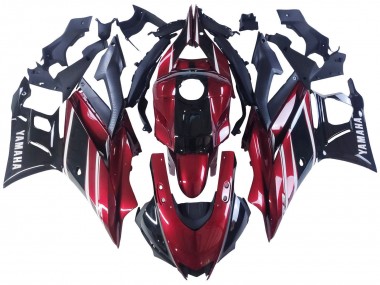 Shop 2022-2024 Yamaha YZF R3/R25 Motorcycle Fairing - Red White Glossy Black Canada