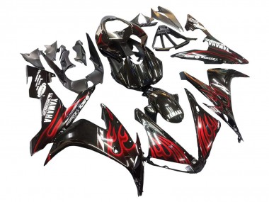 Shop 2004-2006 Yamaha YZF 1000 R1 Motorcycle Fairings - Glossy Black Red Flame Canada