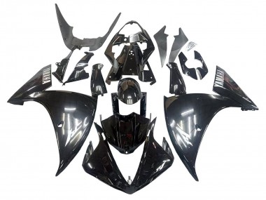 Shop 2009-2011 Yamaha YZF 1000 R1 Motorcycle Fairings - Glossy Black White Decal Canada