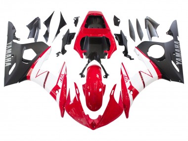 Shop 2003-2004 Yamaha YZF R6 Motorcycle Fairings - Red White Matte Black Canada