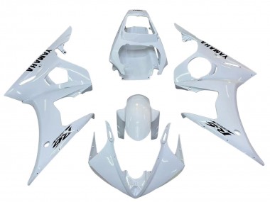 Shop 2003-2004 Yamaha YZF R6 Motorcycle Fairings - White Black Decals Canada