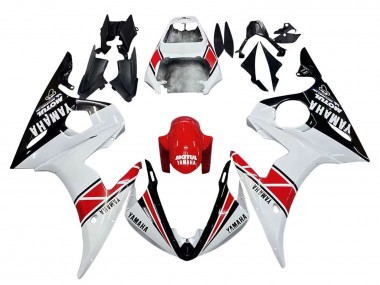 Shop 2003-2004 Yamaha YZF R6 Motorcycle Fairings - White Red Glossy Black Motul Canada