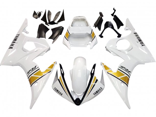 2003-2004 Yamaha YZF R6 Motorcycle Fairings - White Gold Canada