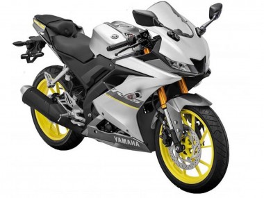 Shop 2018-2024 Yamaha YZF R15 Motorcycle Fairings - Matte Silver Yellow Canada