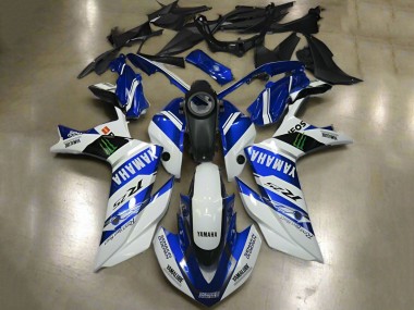 Shop 2015-2018 Yamaha YZF R3/R25 Motorcycle Fairings - White Blue Yamalube ENEOS Monster Canada