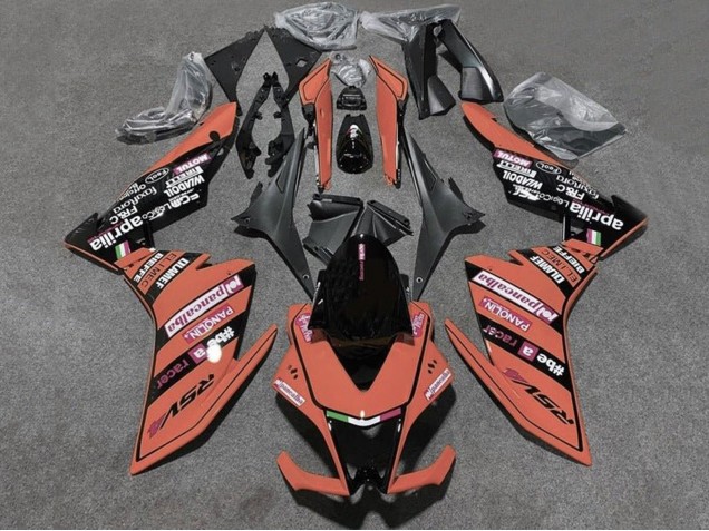 2009-2015 Aprilia RSV4 1000 Motorcycle Fairings - Orange Black Canada
