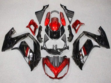 Shop 2012-2016 Kawasaki Ninja 650 EX650 Motorcycle Fairings - Red Glossy Black Canada