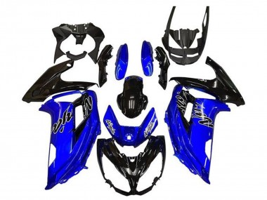 Shop 2012-2016 Kawasaki Ninja 650 EX650 Motorcycle Fairings - Blue Glossy Black Canada