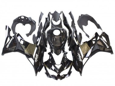 Shop 2019-2025 Kawasaki ZX25R ZX-25R Motorcycle Fairings - Glossy Black Gold White Honeycomb Canada
