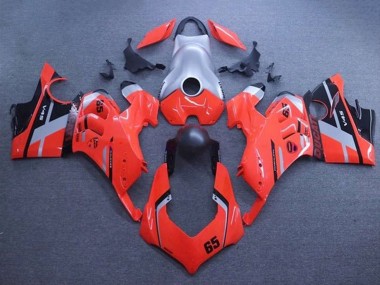 Shop 2020-2021 Ducati Panigale V4 V4S Motorcycle Fairings - Silver Red Matte Black Stripe 65 Canada