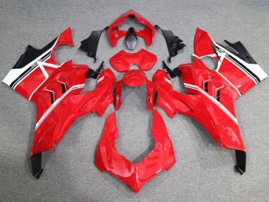 Shop 2020-2021 Ducati Panigale V4 V4S Motorcycle Fairings - White Red Glossy Black Stripe Canada