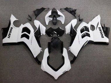 Shop 2020-2021 Ducati Panigale V4 V4S Motorcycle Fairings - Glossy White Glossy Black Canada