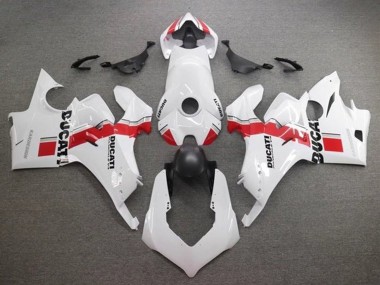 Shop 2020-2021 Ducati Panigale V4 V4S Motorcycle Fairings - White Red Stripe Canada