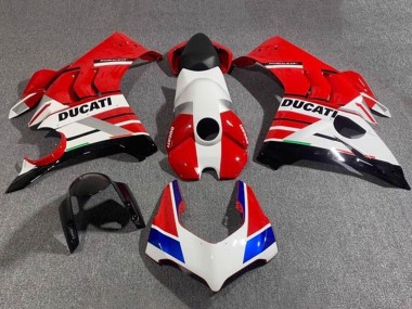 Shop 2020-2021 Ducati Panigale V4 V4S Motorcycle Fairings - White Red Blue Glossy Black Canada