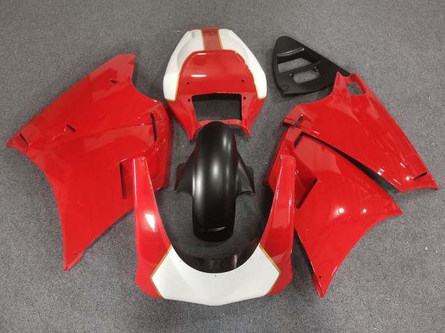 1993-2005 Ducati 748/916/996/998 Motorcycle Fairings - White Red Gold Matte Black Race Fairings Canada