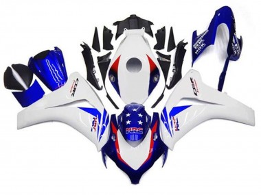 Shop 2008-2011 Honda CBR1000RR Motorcycle Fairings - White Red Blue Star HRC Canada