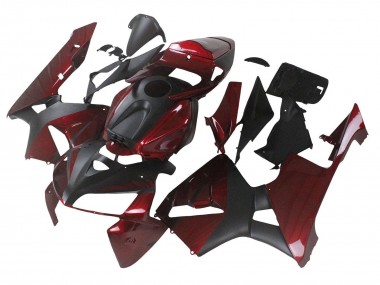 Shop 2005-2006 Honda CBR600RR Motorcycle Fairings - Maroon Red Matte Black Canada