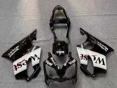 Shop 2001-2003 Honda CBR600 F4i Motorcycle Fairings - Glossy Black White West Canada