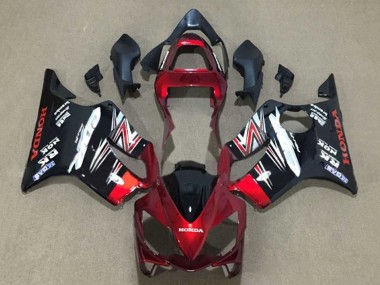 Shop 2001-2003 Honda CBR600 F4i Motorcycle Fairings - Candy Red Glossy Black Canada