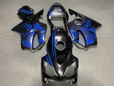Shop 2001-2003 Honda CBR600 F4i Motorcycle Fairings - Blue Matte Black Skull Canada