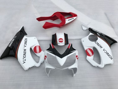 Shop 2001-2003 Honda CBR600 F4i Motorcycle Fairings - White Red Glossy Black Konica Minolta Canada