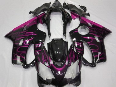 Shop 2004-2007 Honda CBR600 F4i Motorcycle Fairings - Glossy Black Pink Flame Canada