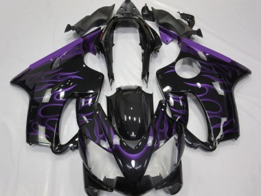 Shop 2004-2007 Honda CBR600 F4i Motorcycle Fairings - Glossy Black Purple Flame Canada