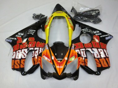 Shop 2004-2007 Honda CBR600 F4i Motorcycle Fairings - Yellow Orange Glossy Black Rossi Canada