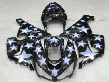 Shop 2005-2006 Kawasaki ZX6R Motorcycle Fairings - Black Blue White Star Canada